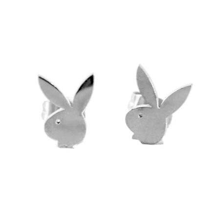 Betterlifefg - Europeiske og amerikanske kaninøredobber Unisex Hippop Street Rock Rustfritt Stål Playboy Kaninøredobber Par Øredobber