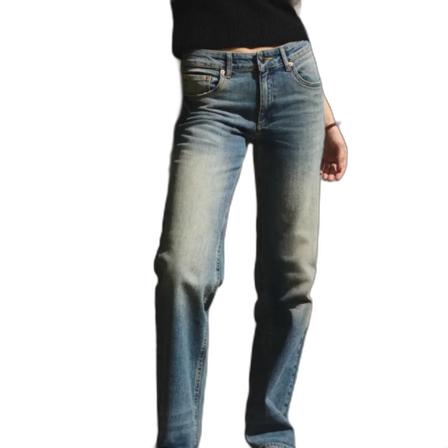 blå jeans straight fit