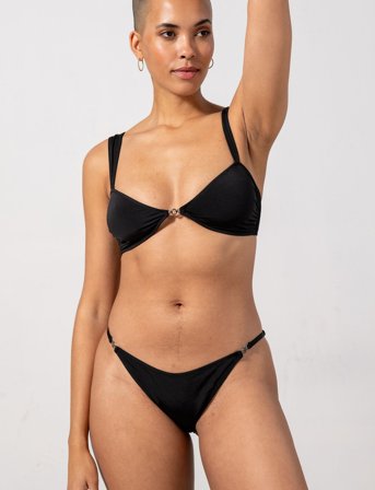 Understatement Underwear Balconette Bikini Top - Black - XXL