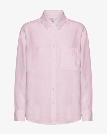 Linen Oversized Shirt - Cherry Blossom
