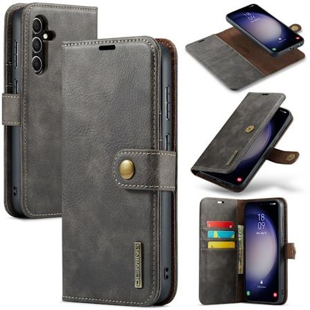 DG.MING 2-i-1 Magnetpung Samsung Galaxy S24 FE Brun