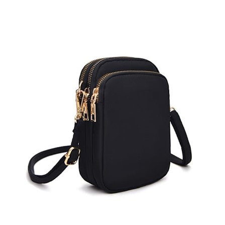 Crossbody mobiltelefon taske Sort
