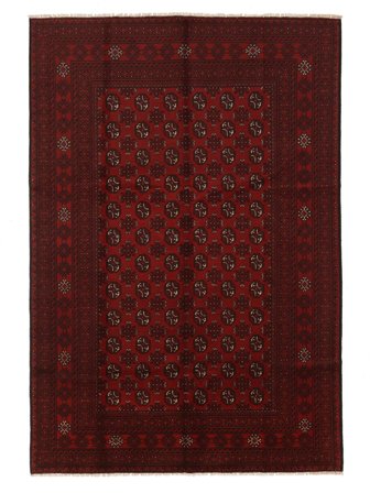 Medalionowy Afgan Fine Dywan 196X288 Wełna