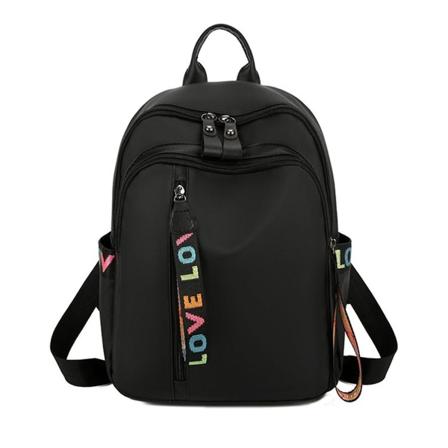 Vattentät skolväska för flickor Ergonomisk stor kapacitet Oxford tyg ryggsäck för gymnasiet väskor Resa ryggsäck Black