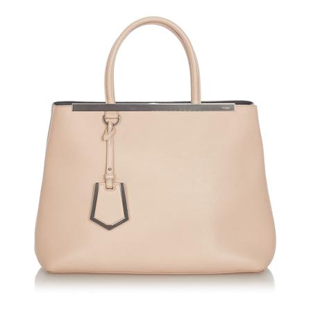 Fendi Vintage, Pre -owned 2Jours Leather Handbag Roze, Dames, Maat:ONE Size