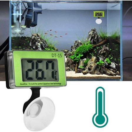 Akvarie Termometer Akvarie Temperatur Mätverktyg LCD Digital Vatten Termometer Digital Display Akvarie Termometer med Sugkopp för Akvarie
