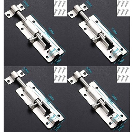 3 tuuman oven lukkosarja - kylpyhuoneeseen, makuuhuoneeseen, WC:hen, varastoon, suihkuun, oveen - Helppo asentaa liukulukko ruuveilla