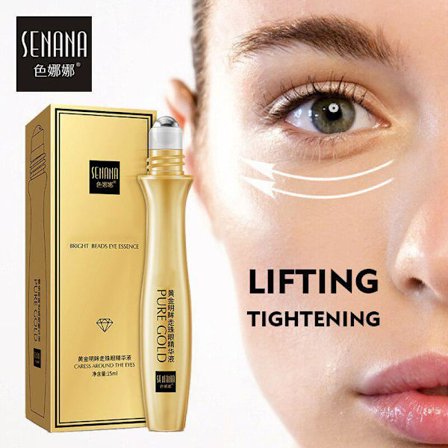 24K Whitening Bright Eyes Roll-on Serum Tar Bort Svullnad Mörka Ringar Fina Linjer Anti-Aging Återfuktande Uppstramande Ögonkräm