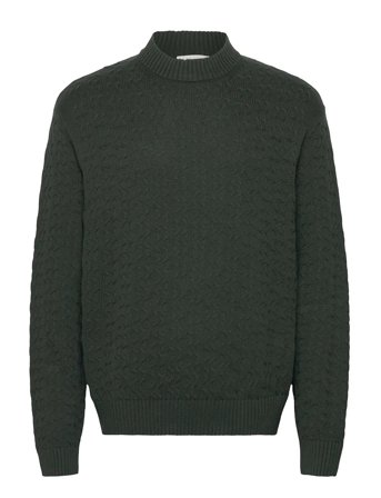 Selected Slhphilip Ls Knit Relaxed Crew Neck - Green - S