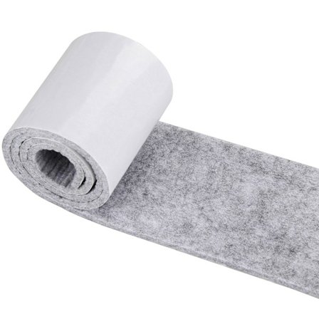1/5" Tykk Selvklistrende Filtteip Rull - 3.94x39.4 Heavy Duty Filt Strimmel Klistremerke, Fritt Klippet til Filt Møbelføtter Pads