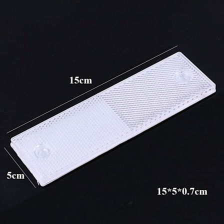 Trekant Advarsel Reflektor Skilt Ramme HVIT FIRKANT