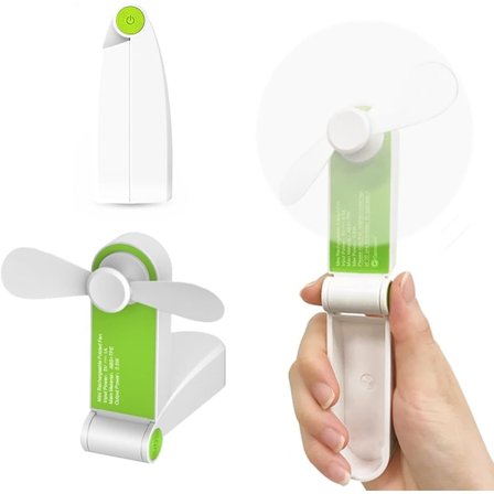 Håndholdt Vifte Mini Elektrisk Håndholdt Vifte, Håndvifte Oppladbar Bærbar Sammenleggbar USB Vifte Batteridrevet Liten Bordvifte Sammenleggbar