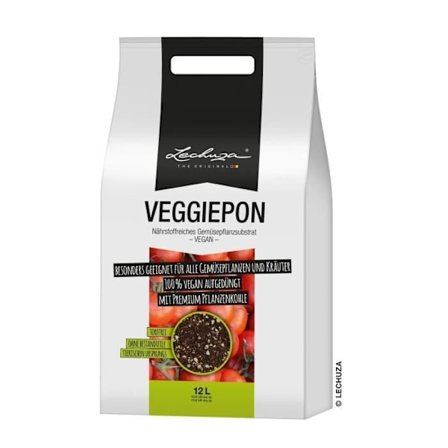 LECHUZA VEGGIEPON 12 liter - vegetabilsk substrat til grøntsager - 100% vegansk og uden torv