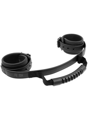Fetish Submisive Cuffs With Puller Käsiraudat