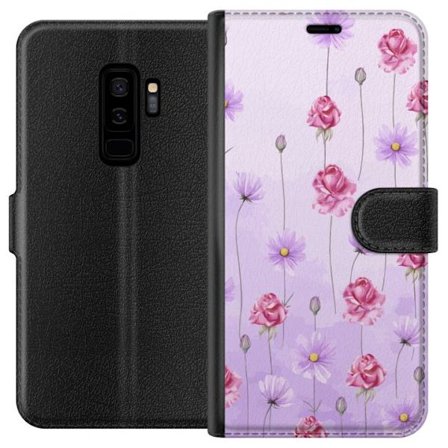 Kompatibel Tegnebogsetui til Samsung Galaxy S9+ Petal Reverie Lilac Mist