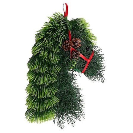 Heste Krans Dyr Krans Inngangsdør Krans Julehengende Dekorasjon Feriedekorasjon