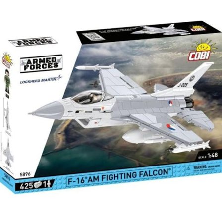 Bygning til samling - COBI - F-16 AM FIGHTING FALCON - 425 klodser - Pilotfigur - 1:48
