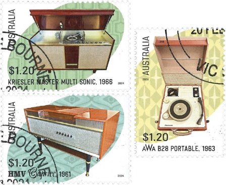 Australien - Retro audio - Stemplet sæt 3v