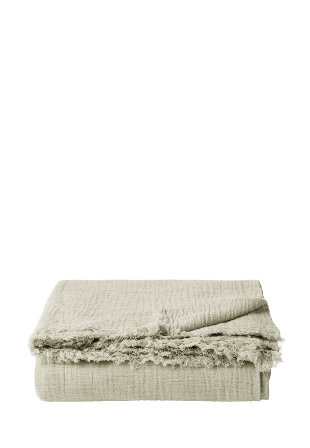 Åhléns Home Överkast MUSLIN 240x240 cm Grön ONESIZE