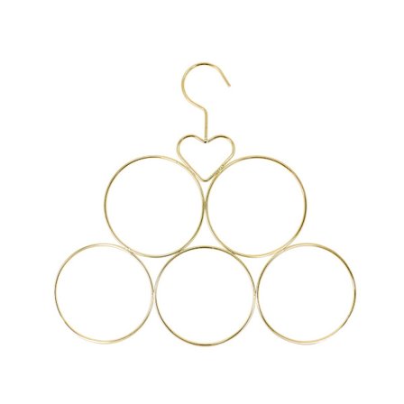 Sjalhängare med 5 öglor, Metallhängande förvaring för sjalar, slips