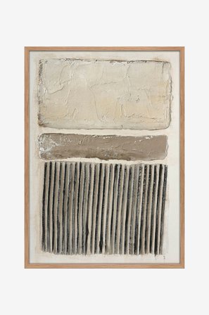 Malerifabrikken - Art Structure 2 / 50x70 Cm / Eik ramme - Beige - Bilder & skilt - Fra Homeroom