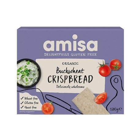 Biogan Knækbrød Boghvede glutenfri Ø 120 g, Helse & Madvarer, Brød, Kiks & Kager, Knækbrød