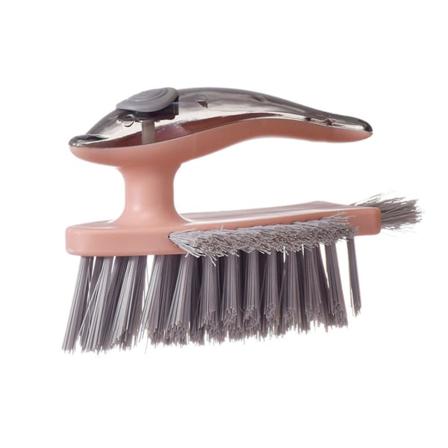 Lattiaharja saippuasäiliöllä, V-muotoiset jäykät harjakset, kylpyhuoneen lattiaharja