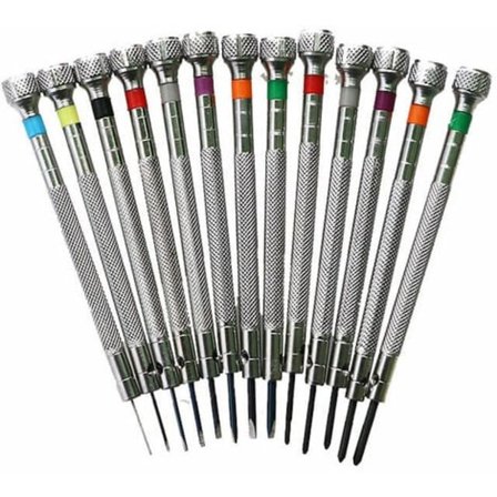 Præcisionsskruetrækker, forskellige størrelser urværktøj til urmagere, fladhoved skruetrækker til reparation af ure, urmagerskruetrækker