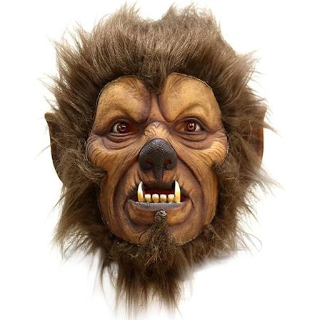 Ulvekostyme Varulvmaske Halloween Horror Full Head Pels Ulvemaske med Hår Skummel Ulv Fullmåne Latex Dyremasker Varulv for Cosplayfest