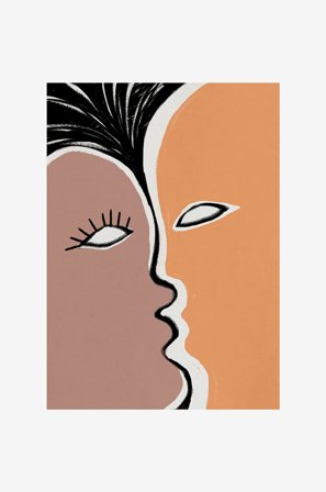 Malerifabrikken - Poster Face to face 2 - Orange - Postere - Fra Homeroom