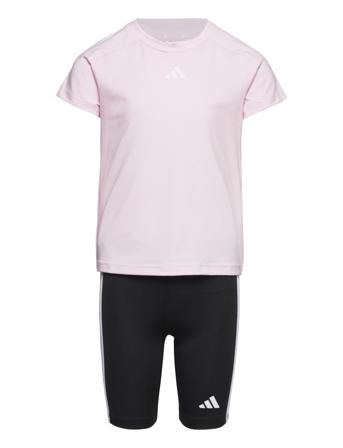 Jg Tr-Es 3S Tse Sport Sets With Short-sleeved T-shirt Pink Adidas Performance