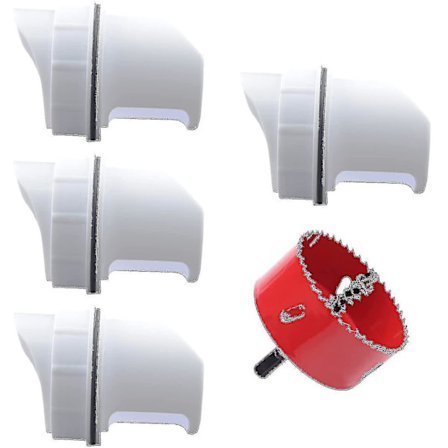 Diy Kyllingmater Rain Proof Fjærkremater Port Gravity Feed Kit--