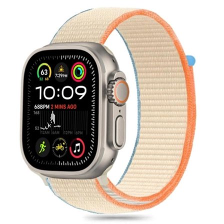 Tech-Protect Apple Watch (44/45/46/49mm) Armbånd Nylon - Creme