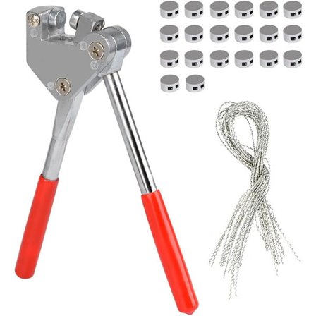 Pihtisarja sinetöintiin, punainen lyijysinetti, 10 mm muovikahva (1 x kaapelitiivistyspihdit + 20 x lyijyä + 20 x tiivistyslankaa)