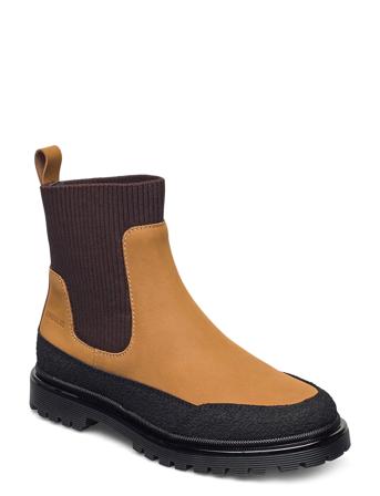 Booties - Flat - With Elastic Boots Støvler Multi/mønstret ANGULUS