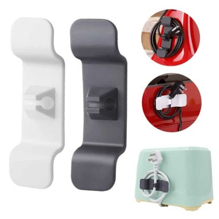 2-pakkaus itseliimautuva kaapelin pidike valkoinen harmaa