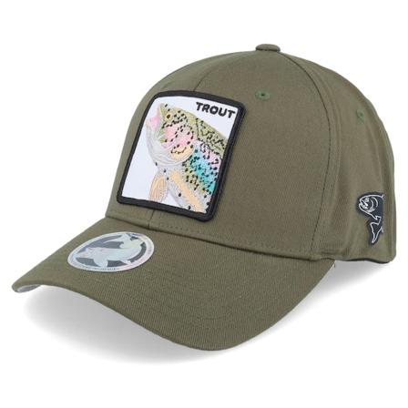 Skillfish - Grün flexfit Cap - Trout Pro Fishing Wooly Combed Olive Flexfit @ Hatstore
