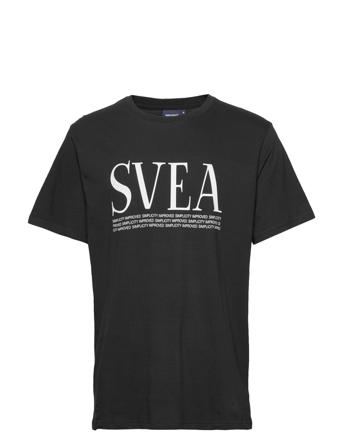 Svea Unisex Over D Logo Tee T-shirts Short-sleeved Svart Svea