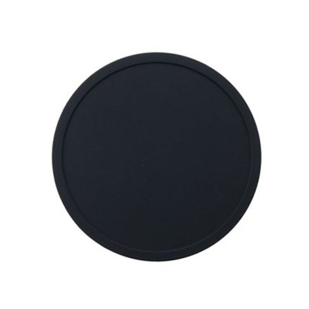 12 stk Silikonbrikker med holder, Svart bordbrikke med