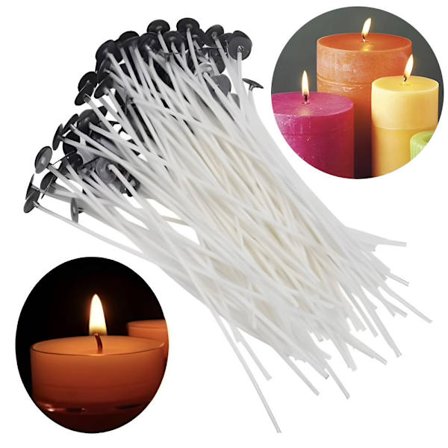 100 stk. Candle Sustainers - Lysveker - Voksede veker