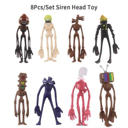 8st/ Set Sirenhuvud Leksak Heminredning Action Sirenhuvud Figur Horr