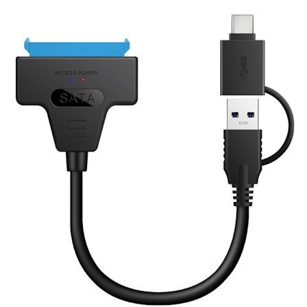 Adapteri - Tyyppi C & Usb 3.0 Uros - Sata 22Pin 2.5" Kiintolevy Ssd-adapterikaapeli