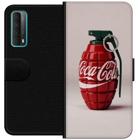 Kompatibelt Lommeboketui til Huawei Huawei P smart 2021 Kunstnerisk illustrasjon av Coca Cola granateple i rødt og grønt, pop art inspirert motiv me