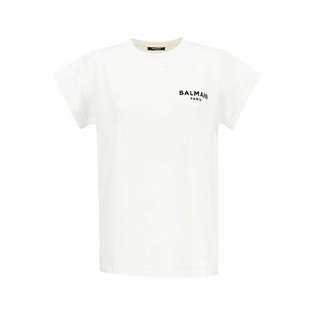 Balmain T-Shirt With Logo Hvid, Dame T-shirts
