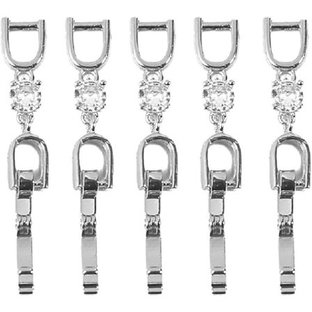 5-pack Smyckesprojekt Halsbandsspänne Rhinestone Armband Förlängningskedja Stängningar Kopplingar för Smyckestillverkning Armband Förlängare för 