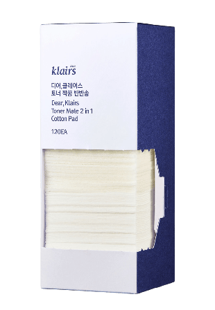 Klairs Toner Mate 2 in 1 Cotton Pad Bomull & näsdukar Dam 120pcs
