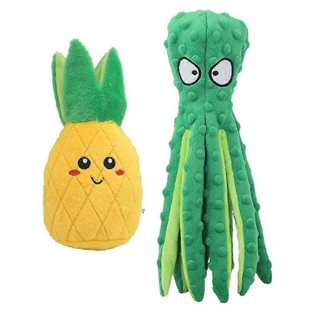 Blæksprutte hundelegetøj, miljøvenligt blæksprutte plyslegetøj, ikke-fyldt hundelegetøj - Perfekt