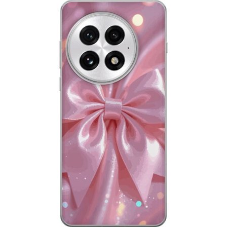 Kompatibelt Mobildeksel til OnePlus 13 Rosa satengbånd - Elegante glitterbånd med lyseffekter