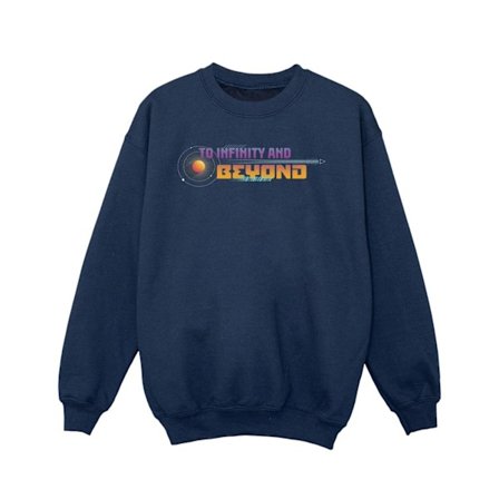 Disney Girls Lightyear Infinity And Beyond Text Sweatshirt 7-8