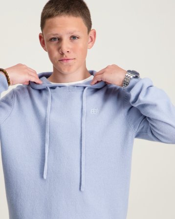 BVALDI Lusso Morbido cashmere-blend hoodie Blauw Hoodies Jongens - Kids Brand Store
